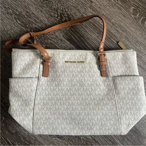 Michael Kors White and Tan Women's Bag